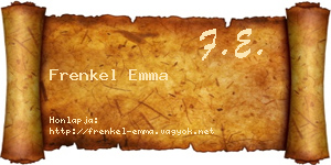 Frenkel Emma névjegykártya